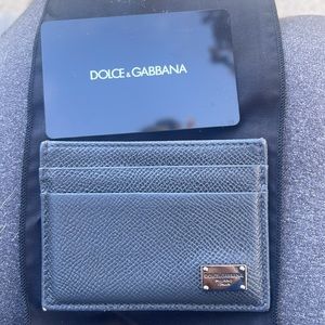 Dolce & Gabbana calfskin card holder with branded plate